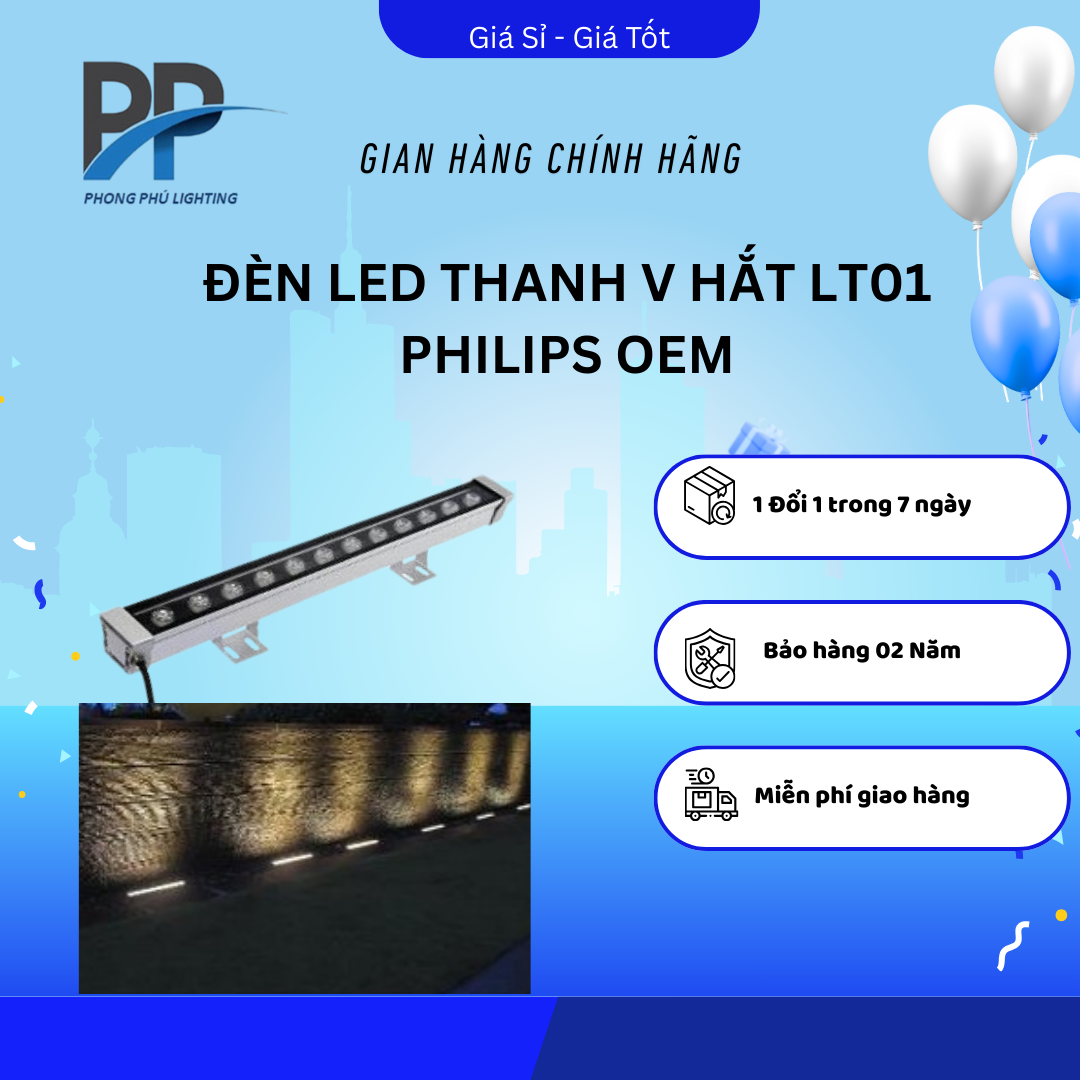 ĐÈN LED THANH V HẮT LT01 PHILIPS OEM